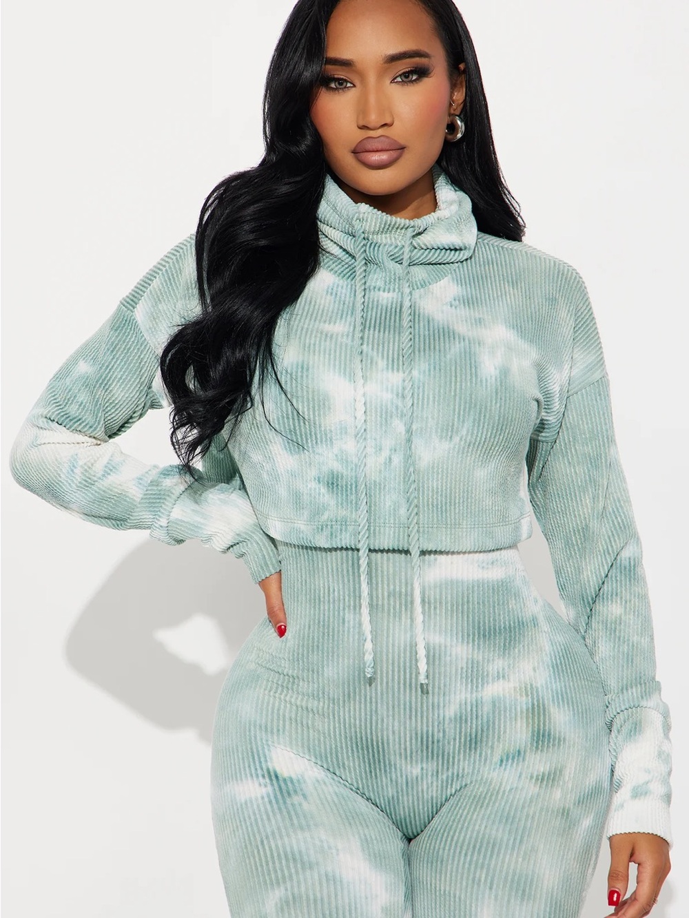 Fashion Nova Tie Dye Ribbed 2 Piece Set Size S – NWOT Active Lounge Set